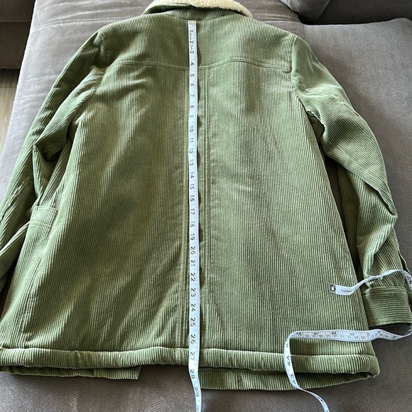 Sezane Green Corduroy Jacket with Cream Collar NWT - Picture 8 of 13